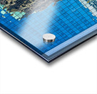 Complex reflections of a modern skyscraper in St Louis office bu Acrylic print