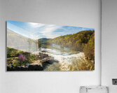 Cascades of flooded Valley Falls on a bright spring morning Acrylic Print