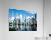 Cityscape of offices in Austin Texas across Lady Bird Lake Acrylic Print