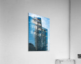 Reflections of other towers in Indeed HQ building in Austin TX Acrylic Print