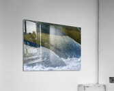 Frozen motion of raging water flowing over Valley Falls Acrylic Print