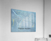 Blueprint of Morgantown WV city streets Acrylic Print