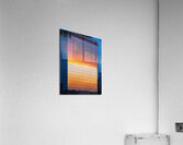 Brilliant sunset reflected in the glass of new office building Acrylic Print