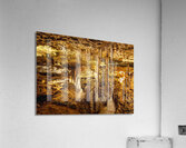 Geologic formations of stalactites and stalagmites in Texas cave Acrylic Print