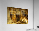 Geologic formations of stalactites and stalagmites in Texas cave Acrylic Print