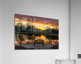 Dramatic sunset over Legacy Hills Park lake and golf course near Acrylic Print