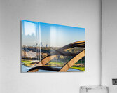 Colorado river and Pennybacker bridge from overlook in Austin Te Acrylic Print