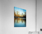 Cityscape of downtown Austin from Barton Springs Pool on New Yea Acrylic Print