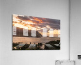 Breathtaking aerial view of sunset over Hanalei Bay landscape in Acrylic Print
