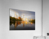Waterline dominates city skyline of Austin Texas at sunset in 20 Acrylic Print