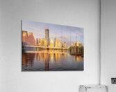 Waterline dominates city skyline of Austin Texas at sunset in 20 Acrylic Print