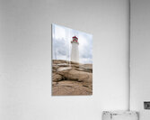 Famous Peggys Cove lightouse near Halifax in Nova Scotia Canada Impression acrylique