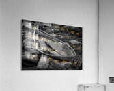 Monochrome abandoned rowing boat in Peggys Cove Acrylic Print