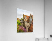 Digital oil painting of Yarmouth Castle building with red tiled  Impression acrylique