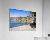 Turbulent water of Deception Pass under historic cantilevered br Acrylic Print
