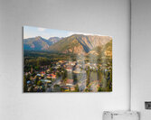 Aerial view of Leavenworth the Bavarian Alpine village in Casca Acrylic Print