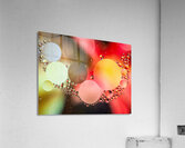 Oil and water reflecting dramatic colors Acrylic Print