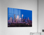 Harvest moon over the Austin skyline from Zilker Park Acrylic Print