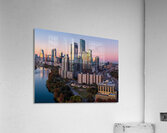 Rainey Historic district of Austin Texas aerial sunset view Acrylic Print