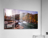 Panoramic Valley Falls on a misty autumn day Acrylic Print