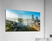 Aerial view of John Seigenthaler pedestrian bridge in Nashville Acrylic Print