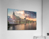 Skyline of Nashville in Tennessee during dramatic sunset over the river Acrylic Print