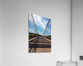 Suspension bridge over the Ohio river in Wheeling, WV Acrylic Print