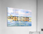 Water color of Gamla Stan in Stockholm Acrylic Print