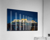 Acropolis hill rises above Athens apartments Acrylic Print