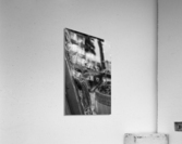 Statue of Lawrence Durrell in Corfu in black and white Acrylic Print