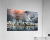 Dawn view of Miami Skyline reflected in water Acrylic Print