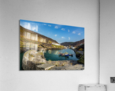 Fishing boats in harbor of Boscastle Cornwall Acrylic Print