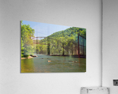 View of Jenkinsburg Bridge over Cheat River Impression acrylique