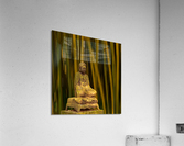 Buddha statue in bamboo forest Impression acrylique