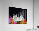 Mormon temple in Washington DC with xmas lights Acrylic Print