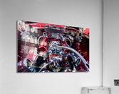 Engine compartment of chromed Camaro Acrylic Print