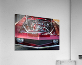 Engine compartment of chromed Camaro Acrylic Print