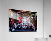 Engine compartment of chromed Camaro Acrylic Print