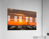 Fiery sunrise over monuments of Washington Acrylic Print