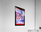 Stained glass window for the order of the Knights Templar Acrylic Print