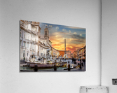 Dusk in famous Piazza Navona in Rome Acrylic Print