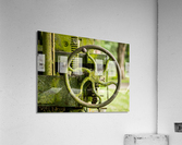 Moss covered farm machinery with handle Acrylic Print