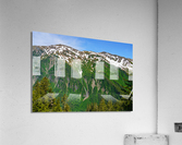 View from Mount Roberts toward Mt Juneau with waterfall in Alask Impression acrylique