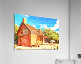 Watercolor Lighthouse keeper house Bill Baggs Impression acrylique