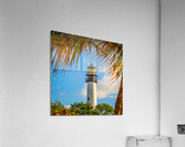 Cape Florida lighthouse in Bill Baggs State Park Impression acrylique