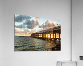 Dawn view of Rickenbacker bridge in Miami Acrylic Print