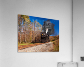 WMRR Steam train powers along railway Impression acrylique