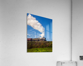WMRR Steam train powers along railway Acrylic Print