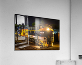 Diesel railroad engine at night Acrylic Print