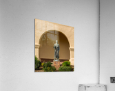 Father Junipero Serra statue Santa Ines Mission Acrylic Print